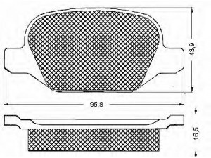 BSF 10586 stabdžių trinkelių rinkinys, diskinis stabdys 
 Techninės priežiūros dalys -> Papildomas remontas
9949332, 9951222, 77362275, 77362276