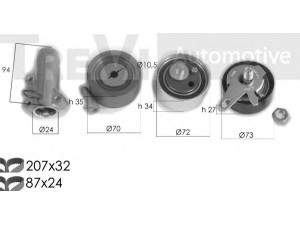 TREVI AUTOMOTIVE KD1295 paskirstymo diržo komplektas 
 Techninės priežiūros dalys -> Papildomas remontas