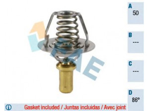 FAE 5203886 termostatas, aušinimo skystis 
 Aušinimo sistema -> Termostatas/tarpiklis -> Thermostat
77 00 742 617, 77 00 858 802, 6001543366