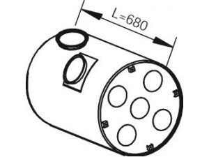 DINEX 80404 vidurinis duslintuvas 
 Išmetimo sistema -> Duslintuvas
1676497, 20431610
