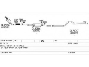MTS C380804011063 išmetimo sistema 
 Išmetimo sistema -> Išmetimo sistema, visa