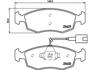 HELLA 8DB 355 019-651 stabdžių trinkelių rinkinys, diskinis stabdys 
 Techninės priežiūros dalys -> Papildomas remontas
77365729, 77365811, 77366270, 77366537