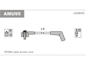 JANMOR AMU95 uždegimo laido komplektas 
 Kibirkšties / kaitinamasis uždegimas -> Uždegimo laidai/jungtys