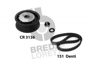 BREDA  LORETT KCD0278 paskirstymo diržo komplektas 
 Techninės priežiūros dalys -> Papildomas remontas
048 198 119, 048198119, 1L0 198 001