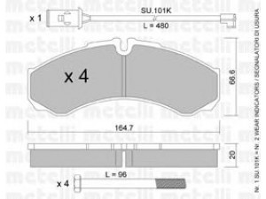 METELLI 22-0212-2K stabdžių trinkelių rinkinys, diskinis stabdys 
 Techninės priežiūros dalys -> Papildomas remontas