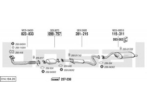 BOSAL 014.184.20 išmetimo sistema 
 Išmetimo sistema -> Išmetimo sistema, visa