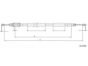 CABOR 10.4708 trosas, stovėjimo stabdys
4745X2, 4745Y0, 4745X2, 4745Y0