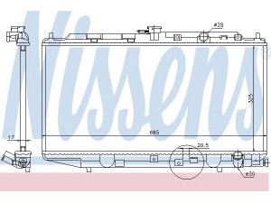 NISSENS 62276 radiatorius, variklio aušinimas 
 Aušinimo sistema -> Radiatorius/alyvos aušintuvas -> Radiatorius/dalys
19010-PM4-003