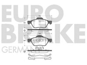 EUROBRAKE 5502223956 stabdžių trinkelių rinkinys, diskinis stabdys 
 Techninės priežiūros dalys -> Papildomas remontas
7701209100, 7701209670, 7711130086
