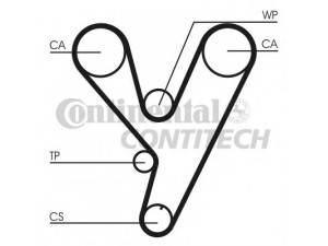 CONTITECH CT814 paskirstymo diržas 
 Techninės priežiūros dalys -> Papildomas remontas
14400PH7004, 14400PH7014, XHM460
