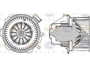 HELLA 8EW 351 034-061 vidaus pūtiklis 
 Šildymas / vėdinimas -> Orpūtė/dalys
000 835 60 07, A 000 835 60 07