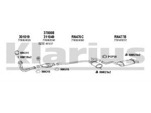 KLARIUS 720609U išmetimo sistema 
 Išmetimo sistema -> Išmetimo sistema, visa