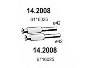 ASSO 14.2008 priekinis duslintuvas 
 Išmetimo sistema -> Duslintuvas
5018653, 6116024, 6116025