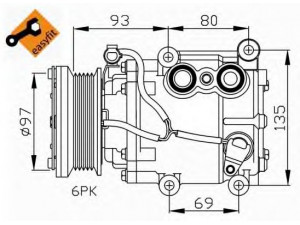 NRF 32247G kompresorius, oro kondicionierius 
 Oro kondicionavimas -> Kompresorius/dalys
1201738, 1367492, 1371570, 1575685