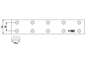 DON MB/90/1 stabdžio antdėklas, būgninis stabdys
