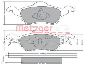 METZGER 1170038 stabdžių trinkelių rinkinys, diskinis stabdys 
 Techninės priežiūros dalys -> Papildomas remontas
1075558, 1107697, 1136519, 1151049