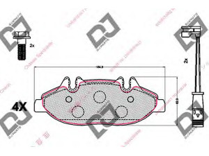 DJ PARTS BP2125 stabdžių trinkelių rinkinys, diskinis stabdys 
 Techninės priežiūros dalys -> Papildomas remontas
0004216110, 0014210910, 0034207820