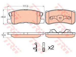 TRW GDB3595 stabdžių trinkelių rinkinys, diskinis stabdys 
 Techninės priežiūros dalys -> Papildomas remontas
4605A487