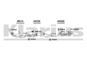 KLARIUS 940564U išmetimo sistema 
 Išmetimo sistema -> Išmetimo sistema, visa