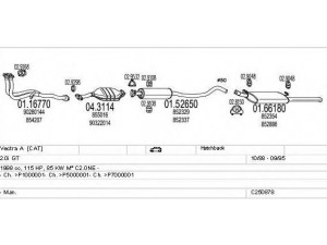 MTS C250878009481 išmetimo sistema 
 Išmetimo sistema -> Išmetimo sistema, visa