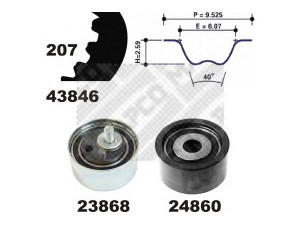 MAPCO 73816 paskirstymo diržo komplektas 
 Techninės priežiūros dalys -> Papildomas remontas
059198119A, 059198119B, 059198119A