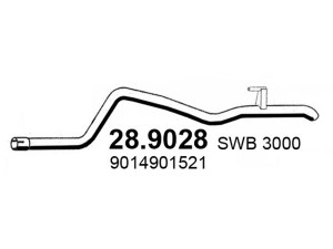 ASSO 28.9028 išleidimo kolektorius 
 Išmetimo sistema -> Išmetimo vamzdžiai
2D0253681A, 9014901521, JZW253681