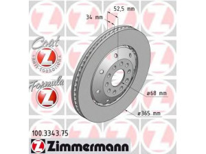 ZIMMERMANN 100.3343.75 stabdžių diskas 
 Dviratė transporto priemonės -> Stabdžių sistema -> Stabdžių diskai / priedai
4B3 615 301 B