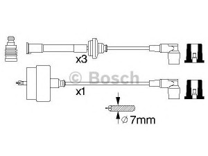 BOSCH 0 356 912 824 uždegimo laido komplektas 
 Kibirkšties / kaitinamasis uždegimas -> Uždegimo laidai/jungtys