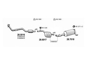 ASSO ART1454 išmetimo sistema 
 Išmetimo sistema -> Išmetimo sistema, visa