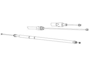 KAWE CT02161 trosas, stovėjimo stabdys 
 Stabdžių sistema -> Valdymo svirtys/trosai
074062, 4745K2