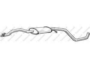 BOSAL 285-937 vidurinis duslintuvas 
 Išmetimo sistema -> Duslintuvas
1019416, 6559203, 6638226, 6773317