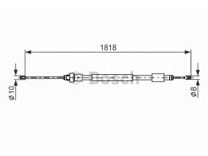 BOSCH 1 987 477 577 trosas, stovėjimo stabdys 
 Stabdžių sistema -> Valdymo svirtys/trosai
4745 J3, 96 277 119, 4745 J3