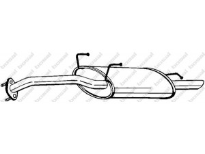 BOSAL 165-259 galinis duslintuvas 
 Išmetimo sistema -> Duslintuvas
28700-22000, 28700-22001, 28700-22100