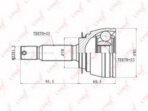 LYNXauto CO-3605 jungčių komplektas, kardaninis velenas
49500-2D000, 49500-2D002, 49501-2D002