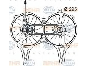 HELLA 8EW 009 158-731 ventiliatorius, radiatoriaus 
 Aušinimo sistema -> Oro aušinimas
001 500 31 93, 001 500 38 93, A 001 500 31 93