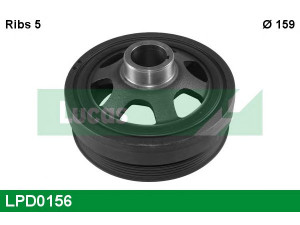 LUCAS ENGINE DRIVE LPD0156 skriemulys, alkūninis velenas 
 Diržinė pavara -> Dirželio skriemulys
1120350600, 1120350800, 1120350900