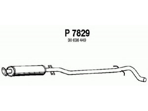 FENNO P7829 vidurinis duslintuvas 
 Išmetimo sistema -> Duslintuvas
30636449