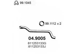 ASSO 04.9005 išleidimo kolektorius 
 Išmetimo sistema -> Išmetimo vamzdžiai
811253133G, 811253133J, 811253133JG