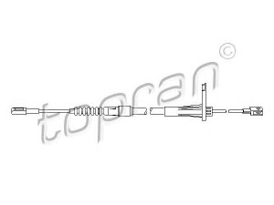 TOPRAN 401 654 trosas, darbinis stabdys 
 Stabdžių sistema -> Valdymo svirtys/trosai
220 420 28 85