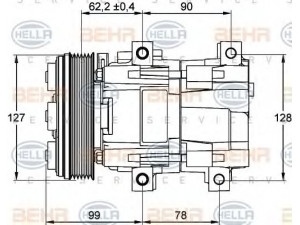 HELLA 8FK 351 113-131 kompresorius, oro kondicionierius 
 Oro kondicionavimas -> Kompresorius/dalys
1 021 290, 1 027 456, 1 058 282