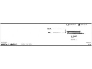 IMASAF 514000161 išmetimo sistema 
 Išmetimo sistema -> Išmetimo sistema, visa
