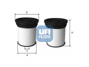 UFI 26.047.00 kuro filtras 
 Techninės priežiūros dalys -> Papildomas remontas
95174479, 95492920, 4818693, 4820437