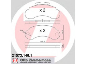 ZIMMERMANN 21573.140.1 stabdžių trinkelių rinkinys, diskinis stabdys 
 Techninės priežiūros dalys -> Papildomas remontas
631 420 01 20, 631 420 03 20
