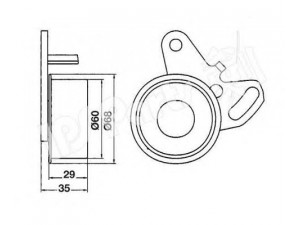 IPS Parts ITB-6508 įtempiklis, paskirstymo diržas 
 Diržinė pavara -> Paskirstymo diržas/komplektas -> Dirželio įtempiklis (įtempimo blokas)
MD129033, 24410-32020