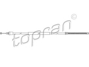 TOPRAN 721 655 trosas, stovėjimo stabdys 
 Stabdžių sistema -> Valdymo svirtys/trosai
4745 L5