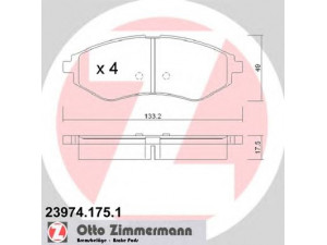 ZIMMERMANN 23974.175.1 stabdžių trinkelių rinkinys, diskinis stabdys 
 Techninės priežiūros dalys -> Papildomas remontas
96534653, 96534653