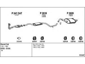 FENNO FO107 išmetimo sistema 
 Išmetimo sistema -> Išmetimo sistema, visa