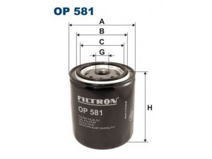 FILTRON OP581 alyvos filtras 
 Techninės priežiūros dalys -> Techninės priežiūros intervalai
OK126, OK16, OK22, 1961451, 5012551