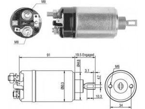 MAGNETI MARELLI 940113050464 solenoidinis jungiklis, starteris