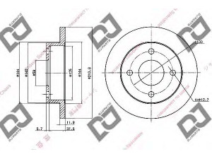 DJ PARTS BD1544 stabdžių diskas 
 Stabdžių sistema -> Diskinis stabdys -> Stabdžių diskas
40206-01B00, 40206-01B01, 4020601B00